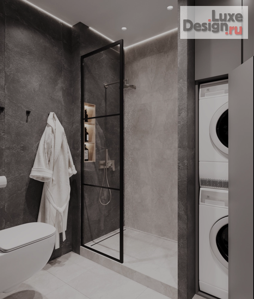 Дизайн интерьера трехкомнатной квартиры "Tougher " (фото 26) от дизайнера Иванова Анна Александровна Дизайн интерьера трехкомнатной квартиры "Tougher " (фото 26)