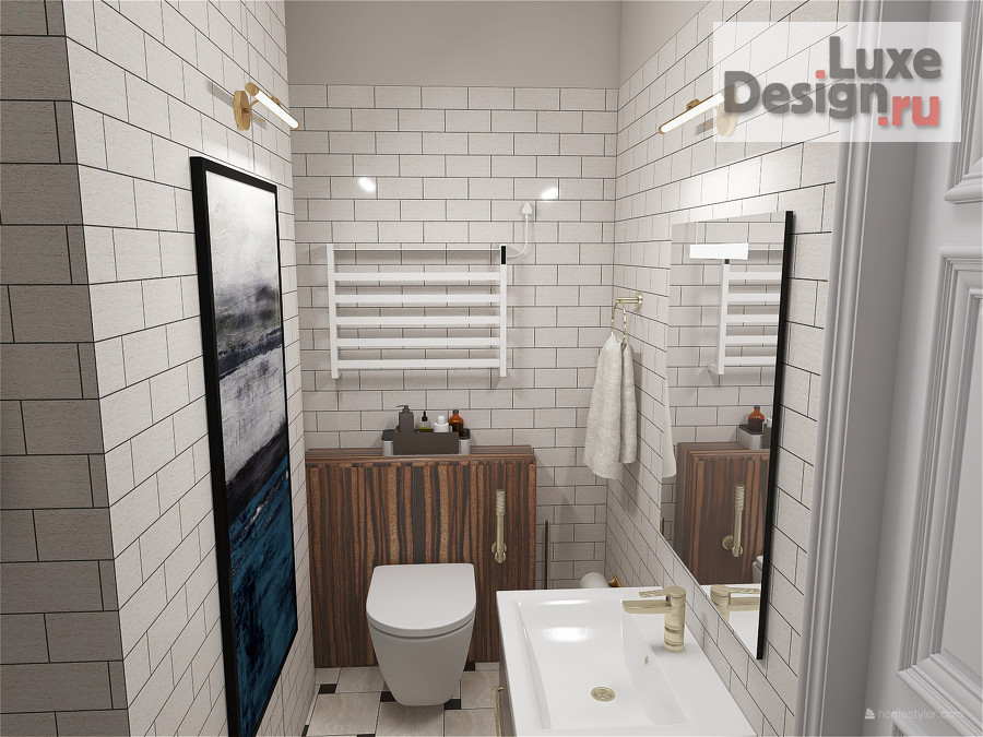 Дизайн интерьера однокомнатной квартиры "Однокомнатная квартира в стиле "нео-классика"" (фото 6)