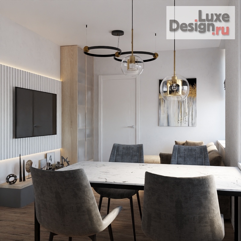 Дизайн интерьера трехкомнатной квартиры "ПОРТФОЛИО " (фото 48)