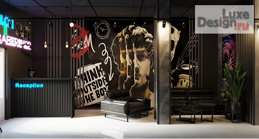 Дизайн интерьера салона красоты "Барбершоп "Мaniga"" (фото 3)