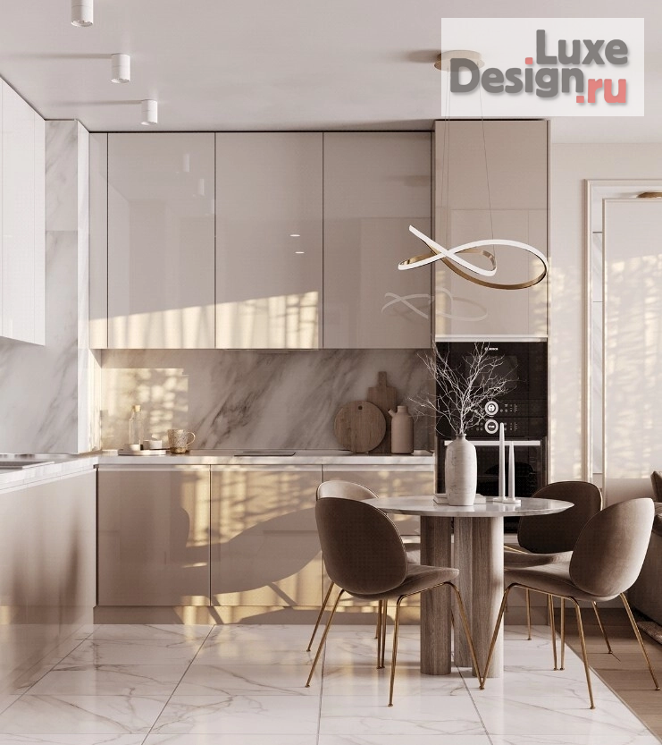 Дизайн интерьера частного дома "Шикарная кухня-гостиная " (фото 5)