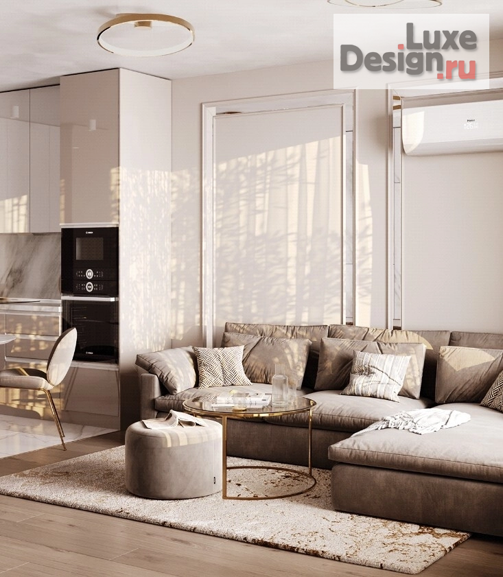 Дизайн интерьера частного дома "Шикарная кухня-гостиная " (фото 1)