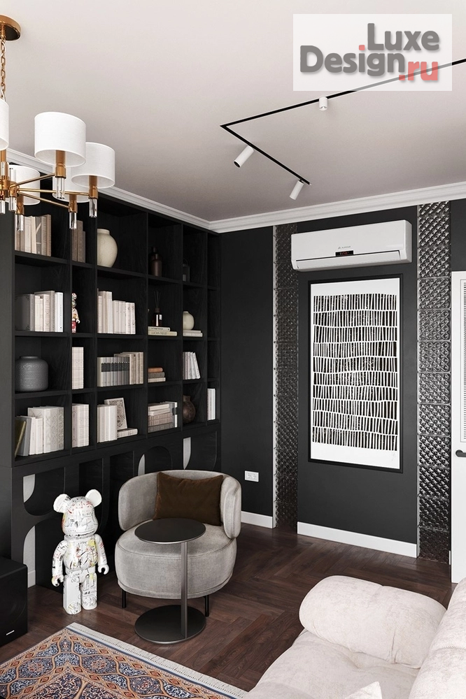 Дизайн интерьера однокомнатной квартиры "Гостиная в стиле авангард" (фото 4)