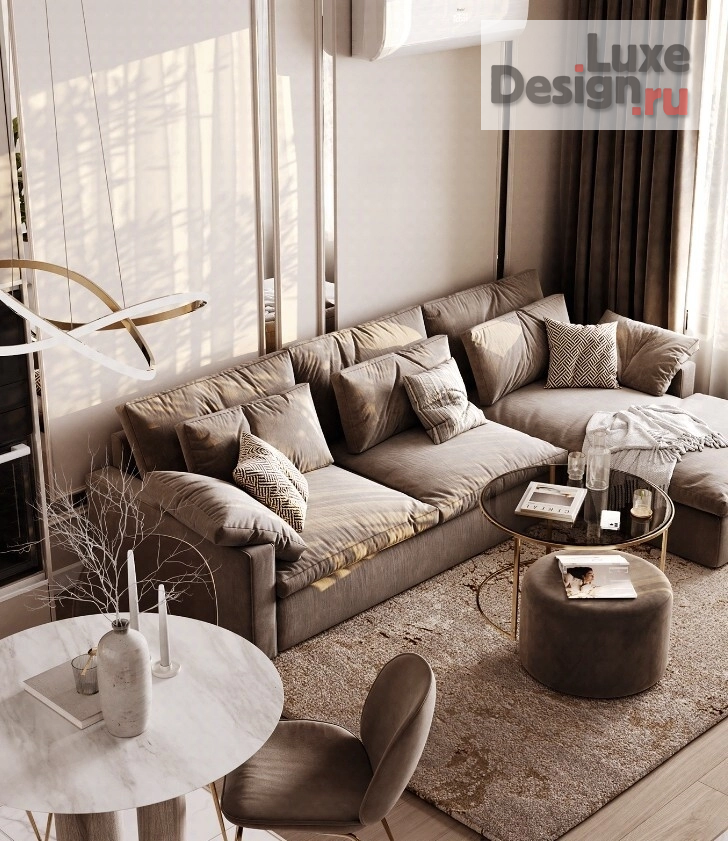 Дизайн интерьера частного дома "Шикарная кухня-гостиная " (фото 4)