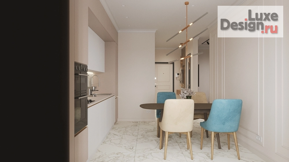 Дизайн интерьера двухкомнатной квартиры "Квартира в ЖК Доминион" (фото 4)