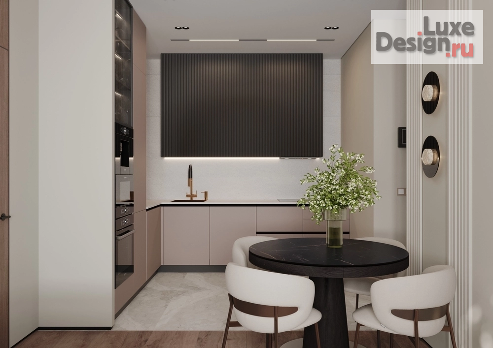 Дизайн интерьера двухкомнатной квартиры "Шикарная квартира в ЖК Атмосфера в парке" (фото 6)