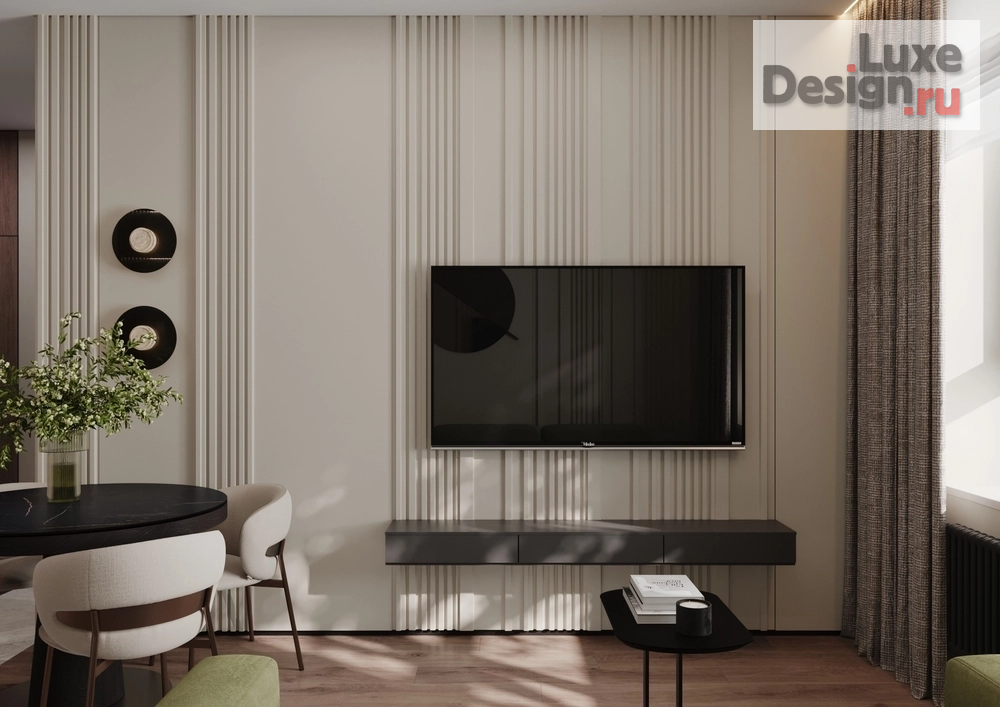 Дизайн интерьера двухкомнатной квартиры "Шикарная квартира в ЖК Атмосфера в парке" (фото 3)