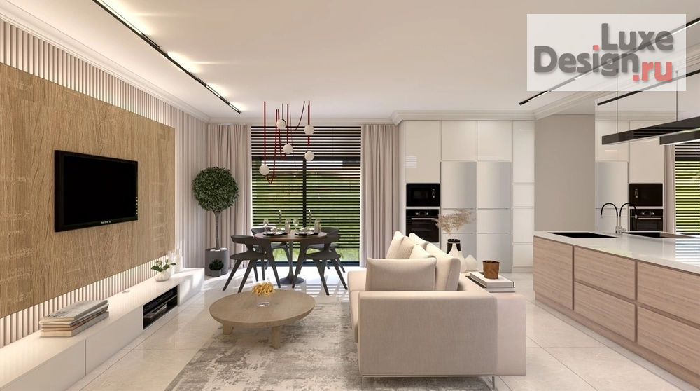 Дизайн интерьера загородного дома "Дизайнер интерьера, жилые и коммерческие,3д визуализация" (фото 1)