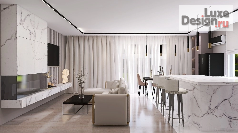 Дизайн интерьера загородного дома "Дизайнер интерьера, жилые и коммерческие,3д визуализация" (фото 2)