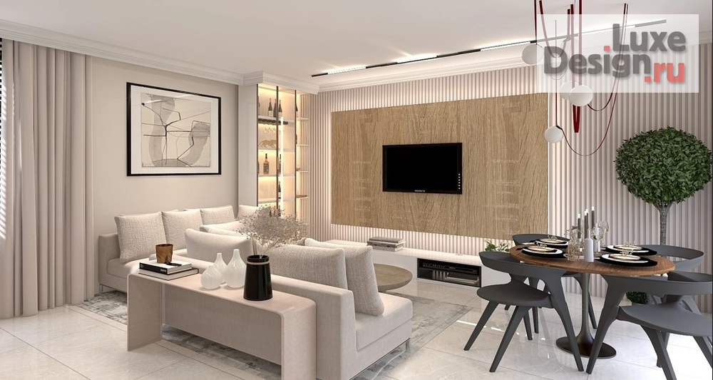 Дизайн интерьера загородного дома "Дизайнер интерьера, жилые и коммерческие,3д визуализация" (фото 3)