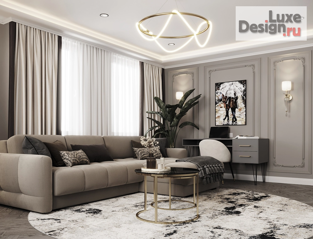 Дизайн интерьера трехкомнатной квартиры "ЖК Зенит" (фото 2)