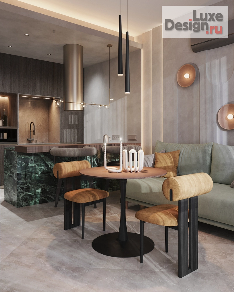 Дизайн интерьера однокомнатной квартиры "ЖК "Притяжение"" (фото 2)