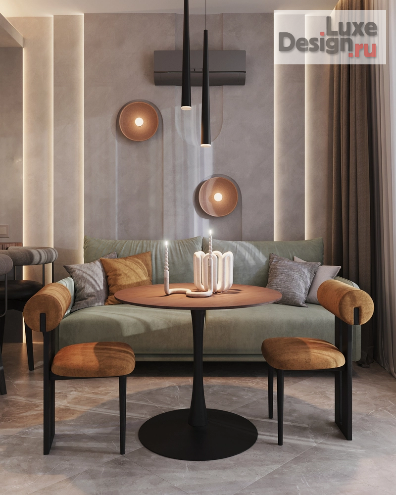 Дизайн интерьера однокомнатной квартиры "ЖК "Притяжение"" (фото 1)