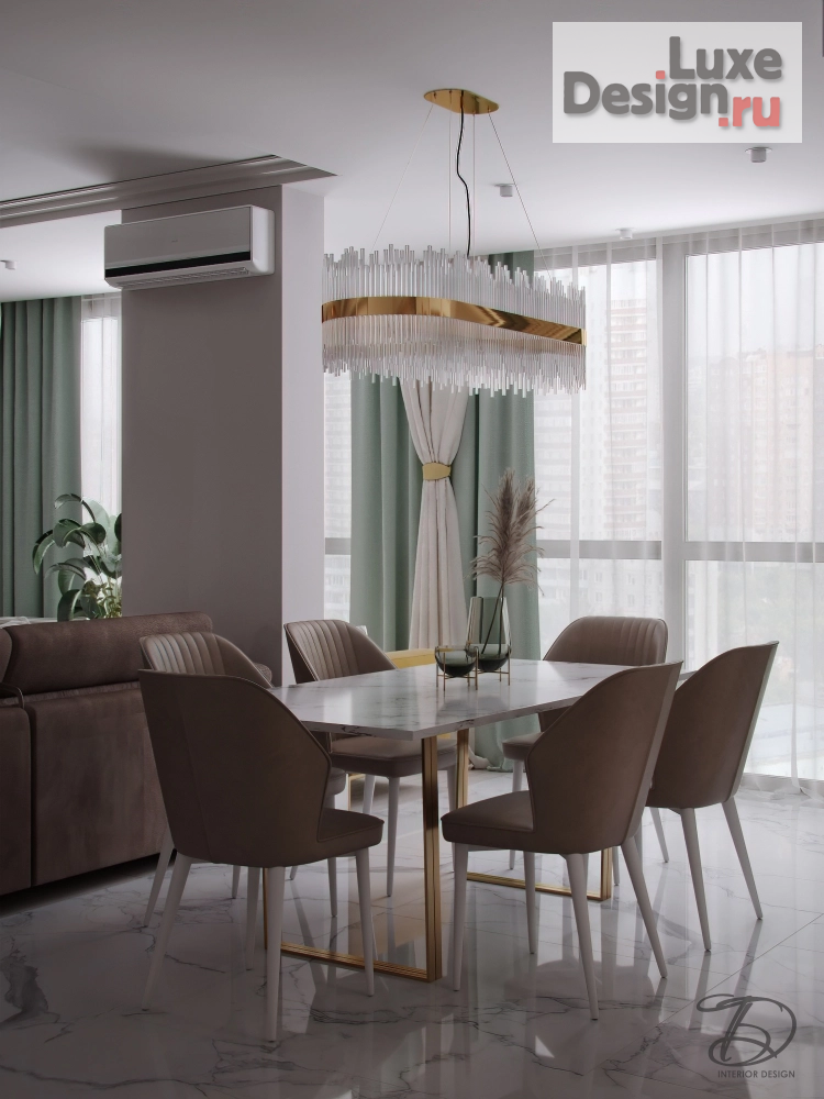 Дизайн интерьера четырехкомнатной квартиры "г. Новосибирск, ЖК "Вертикаль"" (фото 3)