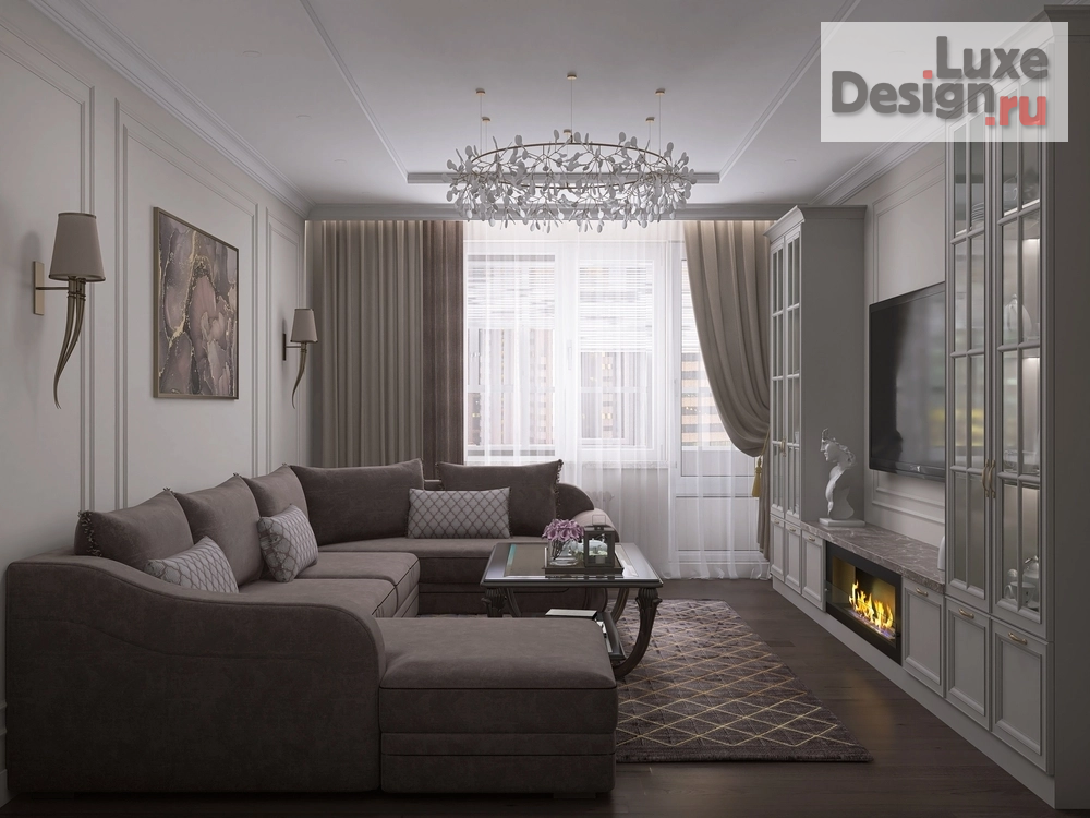 Дизайн интерьера трехкомнатной квартиры "3-комнатная квартира в Ясенево." (фото 1)