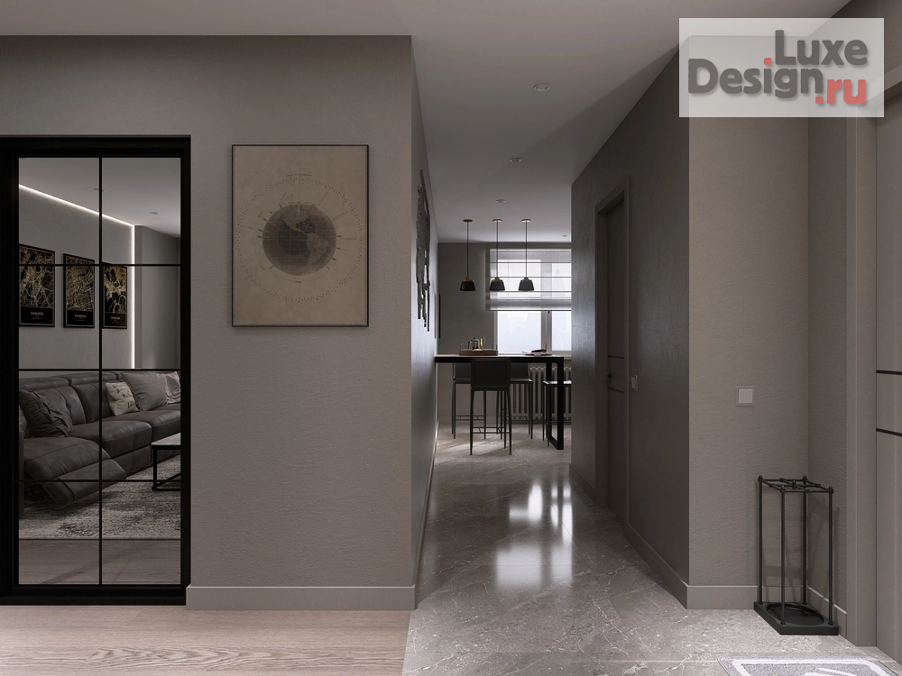 Дизайн интерьера трехкомнатной квартиры "3-комнатная квартира м. Аэропорт." (фото 4) от дизайнера Смоленникова Ольга Дизайн интерьера трехкомнатной квартиры "3-комнатная квартира м. Аэропорт." (фото 4)