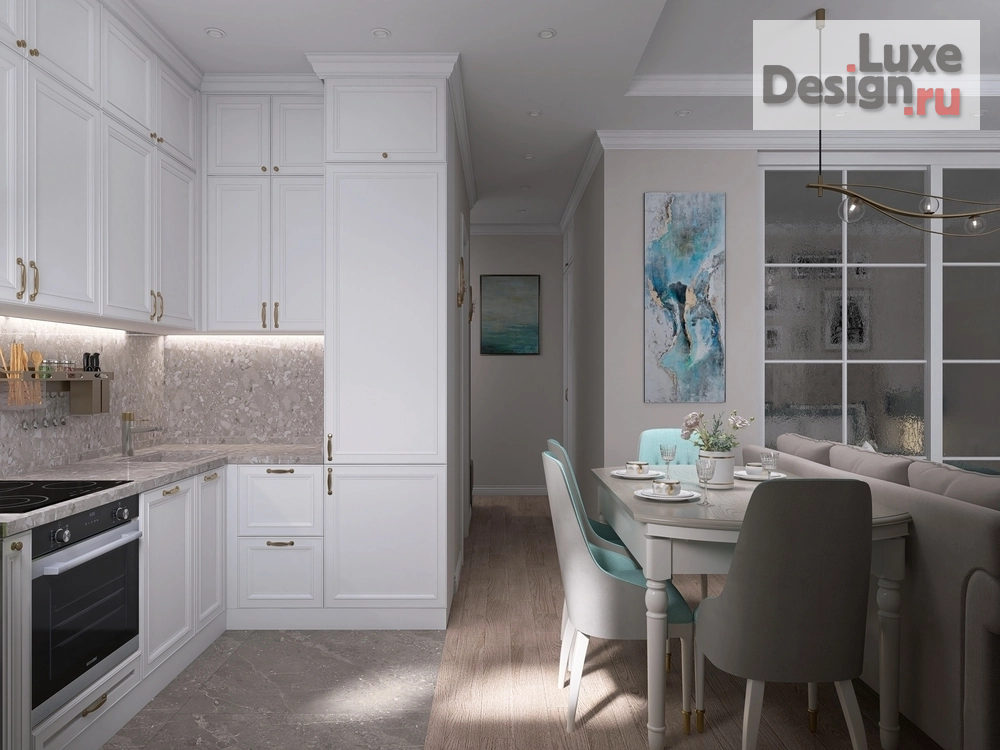 Дизайн интерьера однокомнатной квартиры "1-комнатная квартира в Измайлово" (фото 4)