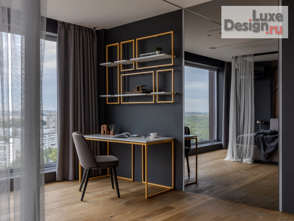 Дизайн интерьера квартиры "Пространство тишины и технологий: Интерьер для айтишника с видом на воду" (фото 18)