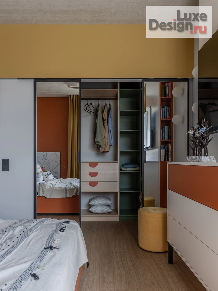 Дизайн интерьера квартиры "Жизнерадостный интерьер для отдыха, жизни и вдохновения" (фото 9) от дизайнера Строчка - дизайн студия интерьера Дизайн интерьера квартиры "Жизнерадостный интерьер для отдыха, жизни и вдохновения" (фото 9)