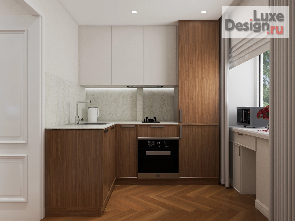 Дизайн интерьера однокомнатной квартиры "ФУНКЦИОНАЛЬНЫЙ МИНИМУМ НА 30 м² В ХРУЩЕВКЕ ДЛЯ МОЛОДОЙ" (фото 7)