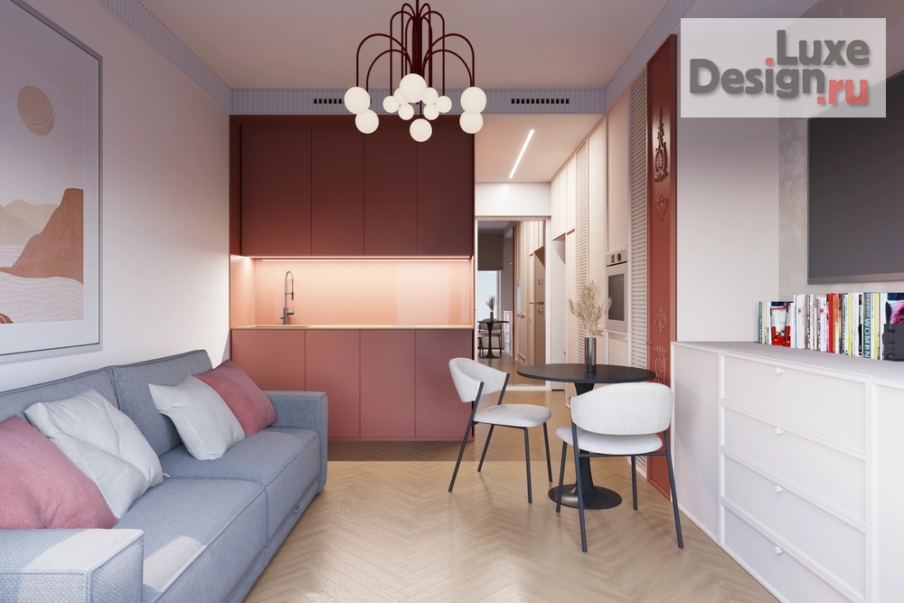 Дизайн интерьера квартиры "Холланд Парк — квартира 27 м², Москва" (фото 1) от дизайнера Студия 2912 Дизайн интерьера квартиры "Холланд Парк — квартира 27 м², Москва" (фото 1)