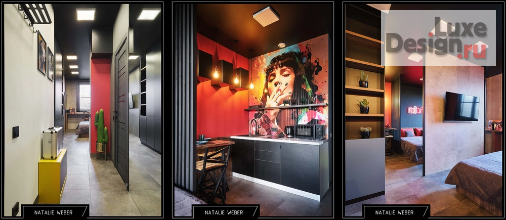 Дизайн интерьера апартаментов "Дизайн-проект интерьера "Криминальное чтиво"" (фото 2) от дизайнера Натали Вебер Дизайн интерьера апартаментов "Дизайн-проект интерьера "Криминальное чтиво"" (фото 2)