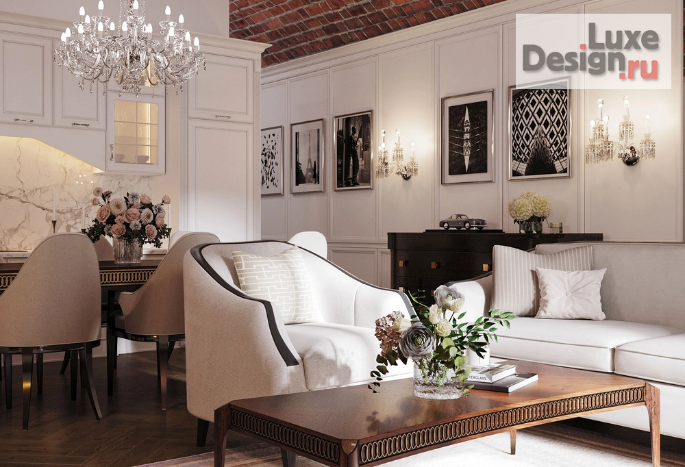 Дизайн интерьера апартаментов "Софийская набережная, Резиденция 1864, исторические кирпичные своды" (фото 3) от дизайнера Телегина Светлана Дизайн интерьера апартаментов "Софийская набережная, Резиденция 1864, исторические кирпичные своды" (фото 3)