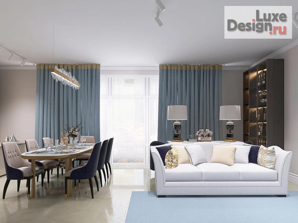 Дизайн интерьера четырехкомнатной квартиры "Кухня-гостиная в 4-к квартире ЖК “LIFE-Кутузовский" (фото 1) от дизайнера Телегина Светлана Дизайн интерьера четырехкомнатной квартиры "Кухня-гостиная в 4-к квартире ЖК “LIFE-Кутузовский" (фото 1)
