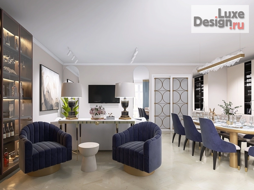 Дизайн интерьера четырехкомнатной квартиры "Кухня-гостиная в 4-к квартире ЖК “LIFE-Кутузовский" (фото 2) от дизайнера Телегина Светлана Дизайн интерьера четырехкомнатной квартиры "Кухня-гостиная в 4-к квартире ЖК “LIFE-Кутузовский" (фото 2)