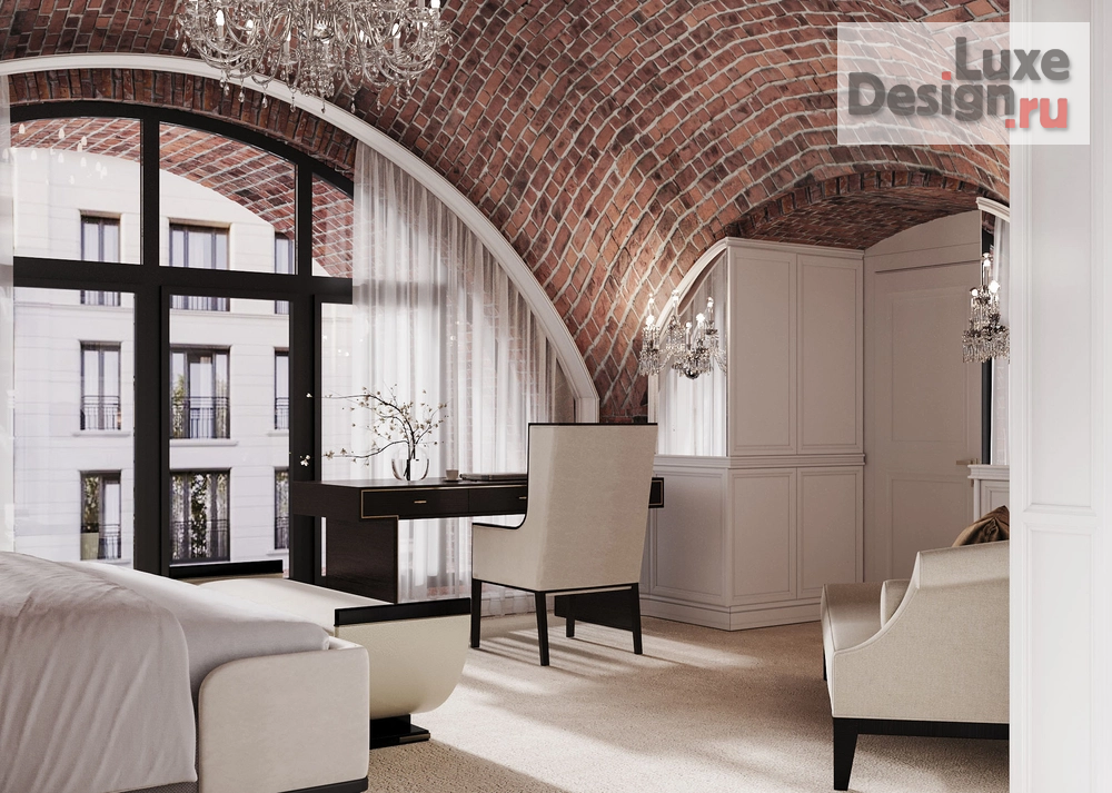Дизайн интерьера апартаментов "Софийская набережная, Резиденция 1864, исторические кирпичные своды" (фото 12) от дизайнера Телегина Светлана Дизайн интерьера апартаментов "Софийская набережная, Резиденция 1864, исторические кирпичные своды" (фото 12)
