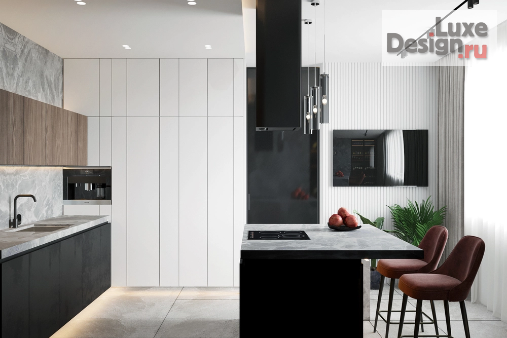 Дизайн интерьера трехкомнатной квартиры "ЖК На Пушкина. Квартира 134 м"." (фото 28)