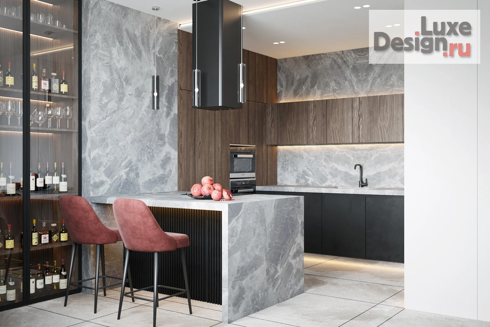 Дизайн интерьера трехкомнатной квартиры "ЖК На Пушкина. Квартира 134 м"." (фото 29)