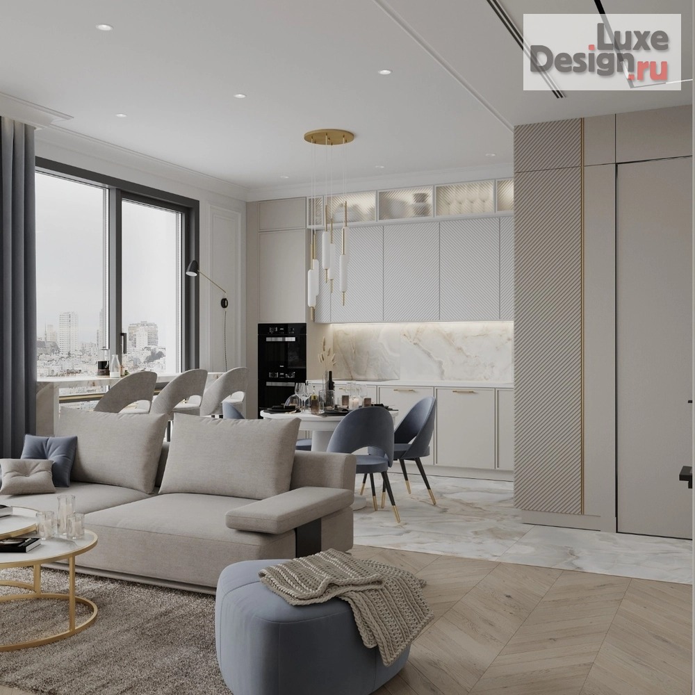 Дизайн интерьера трехкомнатной квартиры "ЖК Фили-Сити. Квартира 70 м2." (фото 6)