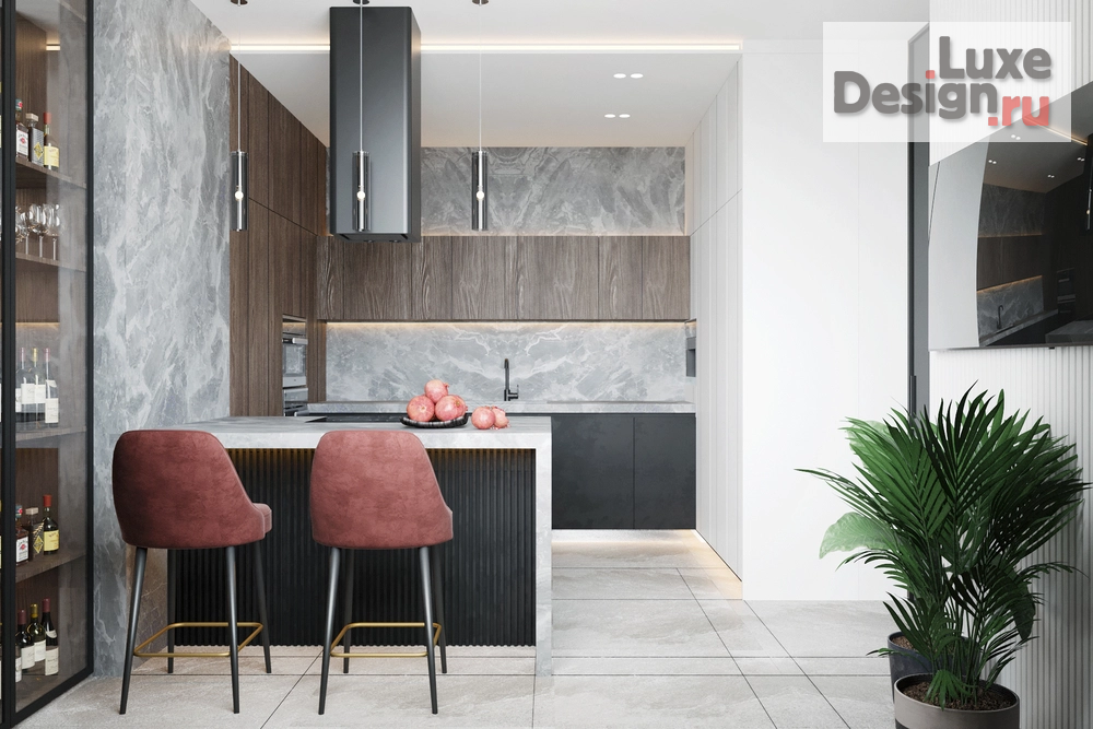 Дизайн интерьера трехкомнатной квартиры "ЖК На Пушкина. Квартира 134 м"." (фото 25)