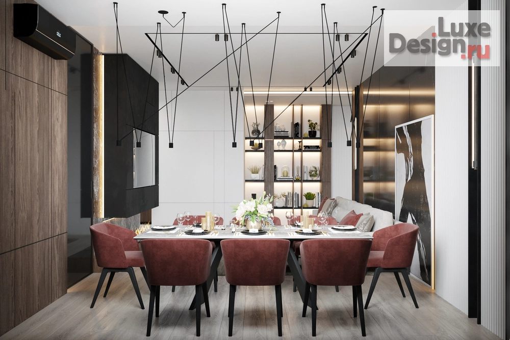 Дизайн интерьера трехкомнатной квартиры "ЖК На Пушкина. Квартира 134 м"." (фото 20)