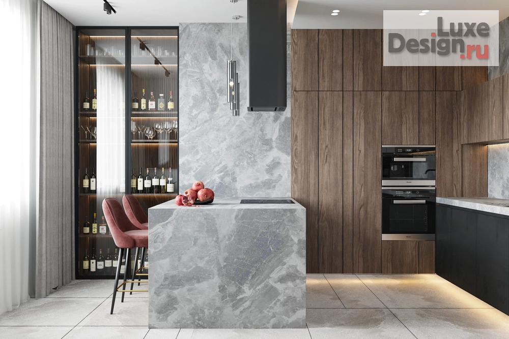 Дизайн интерьера трехкомнатной квартиры "ЖК На Пушкина. Квартира 134 м"." (фото 26)