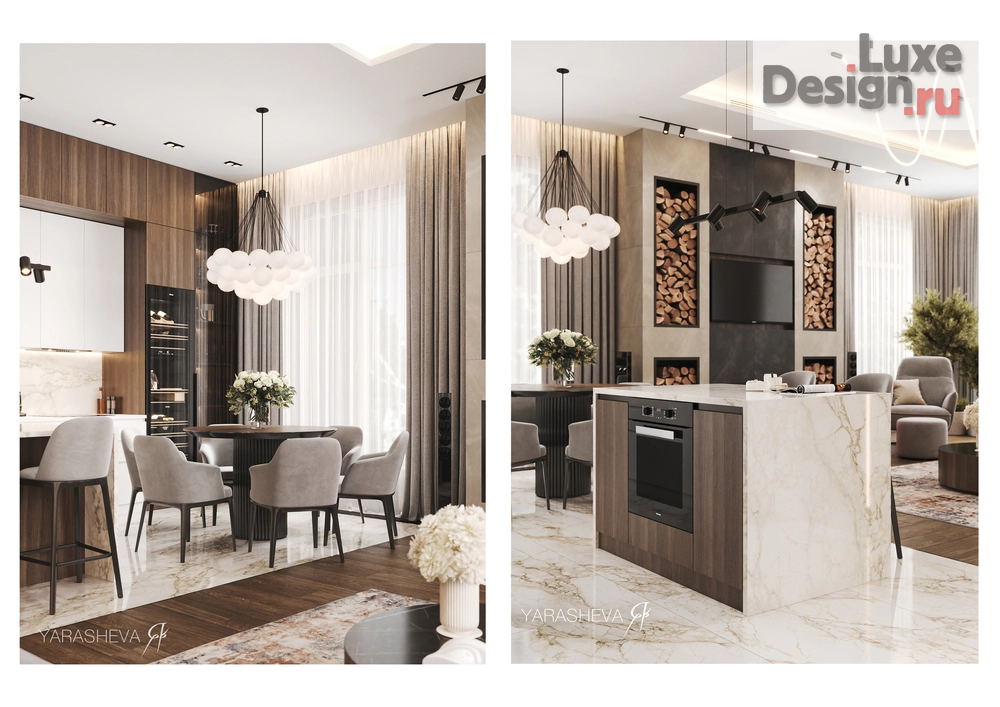 Дизайн интерьера квартиры "Дизайн интерьера кухни-гостиной" (фото 12)