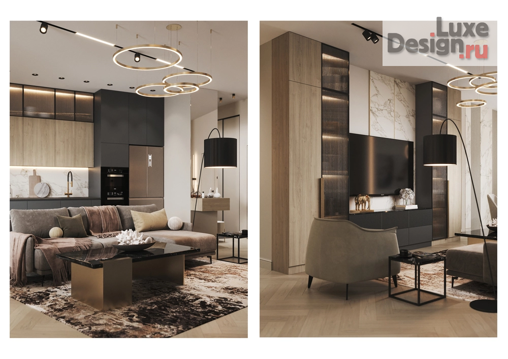 Дизайн интерьера квартиры "Дизайн интерьера кухни-гостиной" (фото 15)