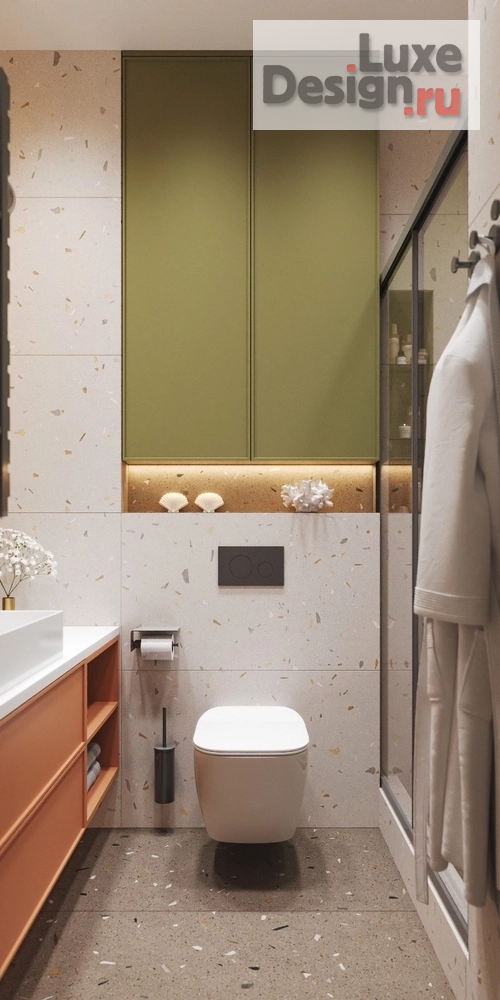 Дизайн интерьера ванной "Дизайн - проект детской ванной в ярких тонах" (фото 2)