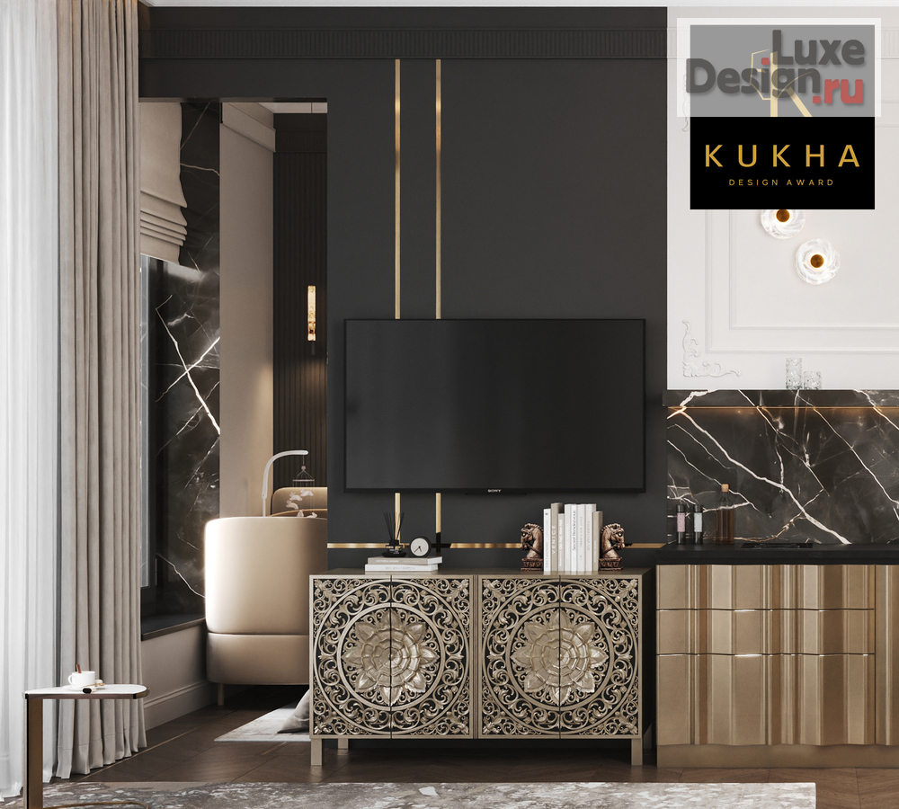Дизайн интерьера квартиры "Победитель Международной Премии KUKHA DESIGN AWARD 2026" (фото 3) от дизайнера Яна Ярашева Дизайн интерьера квартиры "Победитель Международной Премии KUKHA DESIGN AWARD 2026" (фото 3)