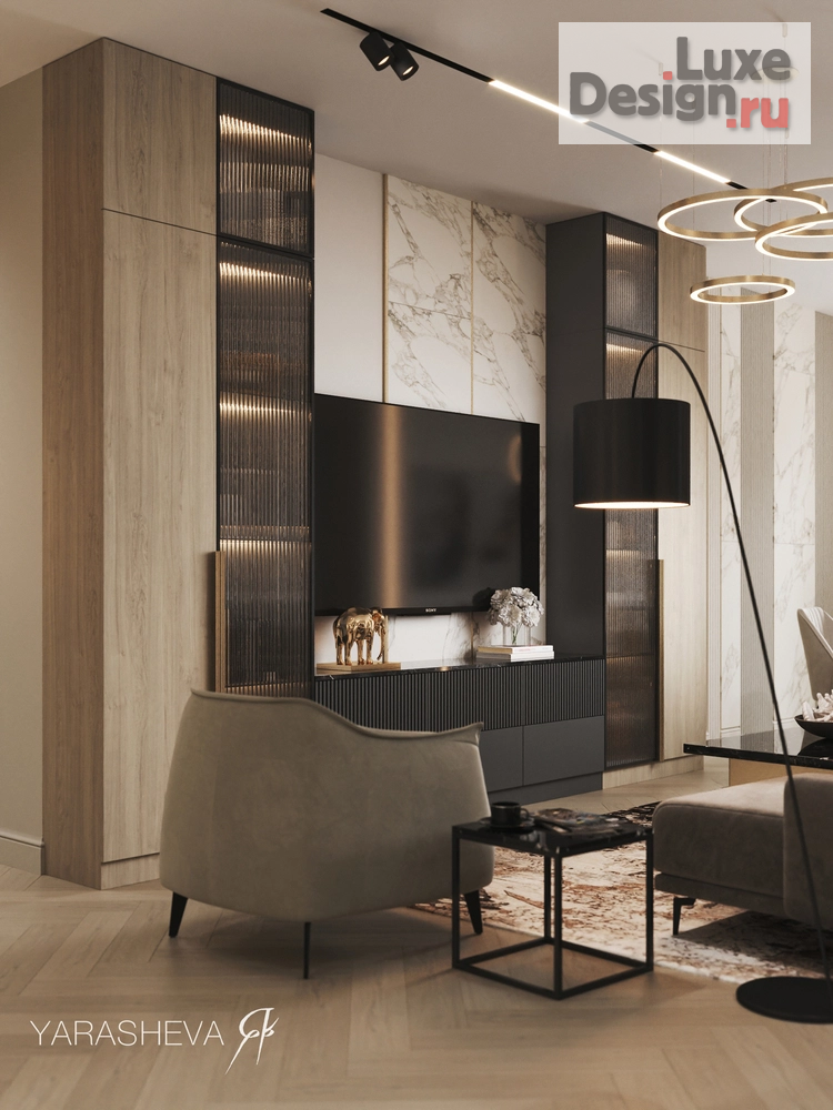 Дизайн интерьера четырехкомнатной квартиры "Дизайн интерьера квартиры в ЖК Кутузовград II 128 м кв." (фото 37)