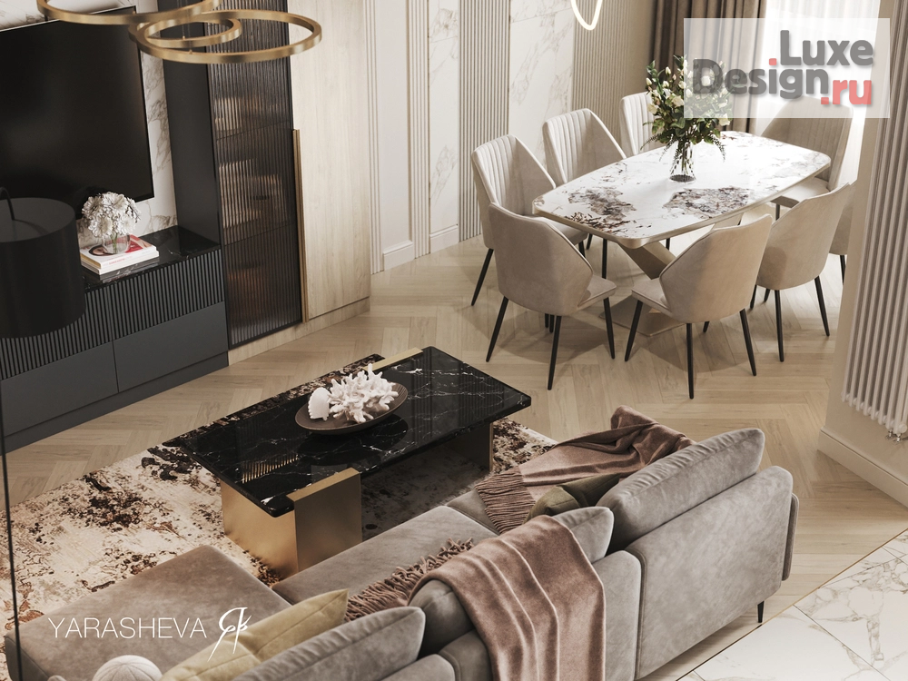 Дизайн интерьера кухни "Дизайн интерьера кухни в ЖК Кутузовград от Yarasheva Studio Design Interior" (фото 14)