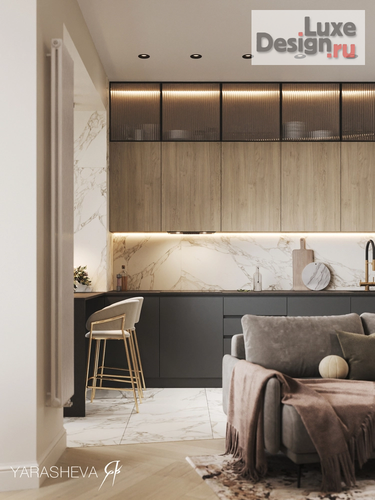 Дизайн интерьера кухни "Дизайн интерьера кухни в ЖК Кутузовград от Yarasheva Studio Design Interior" (фото 4)