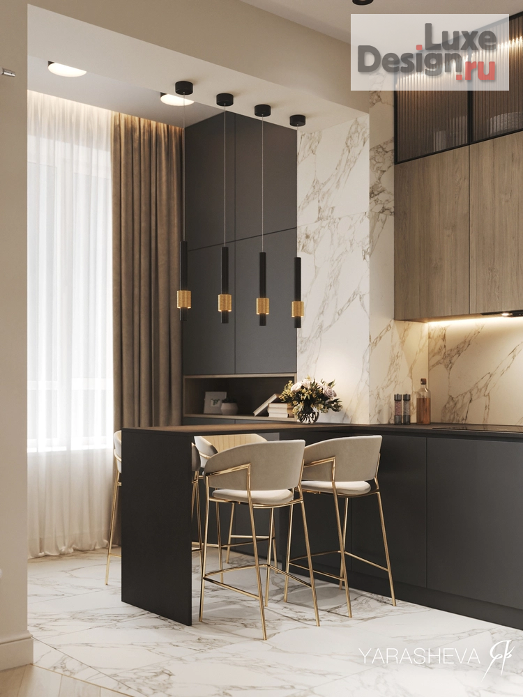 Дизайн интерьера четырехкомнатной квартиры "Дизайн интерьера квартиры в ЖК Кутузовград II 128 м кв." (фото 30)