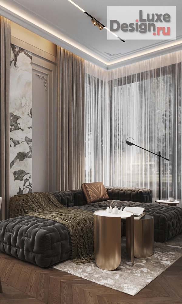Дизайн интерьера квартиры "Дизайн - проект гостиной в ЖК Foriver / Форивер" (фото 13)