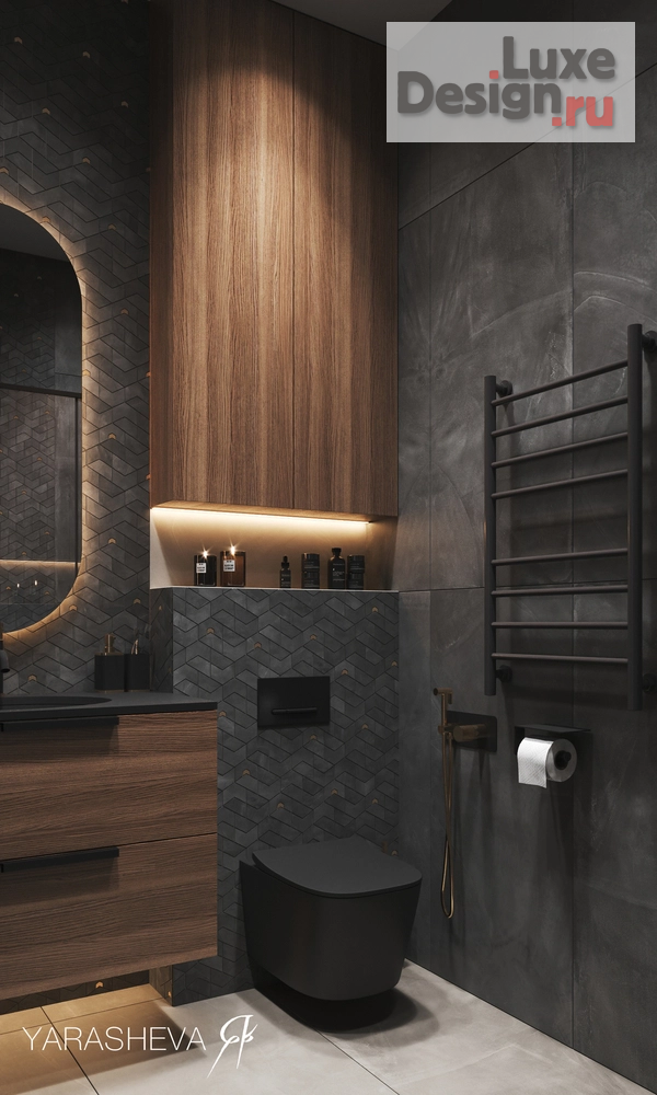 Дизайн интерьера ванной "Дизайн интерьера санузла в ЖК Кутузовград от Yarasheva Studio Design Interior" (фото 2)