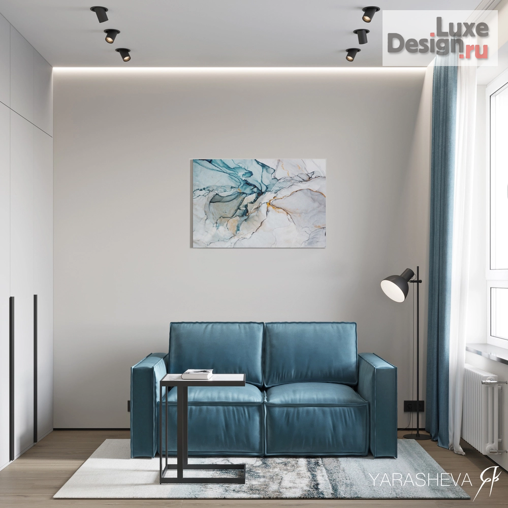 Дизайн интерьера кабинета "Дизайн интерьера кабинета в ЖК Fresh (Фреш) от Yarasheva Studio Design" (фото 3)