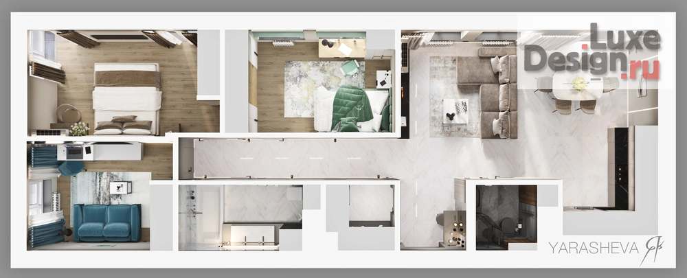Дизайн интерьера квартиры "Дизайн интерьера квартиры от Yarasheva Studio Design" (фото 2)