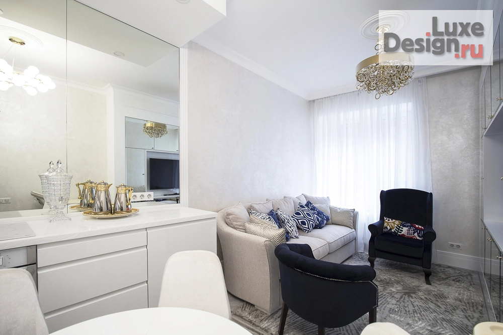 Дизайн интерьера трехкомнатной квартиры "Квартира " Мрамор и Золото"" (фото 13)