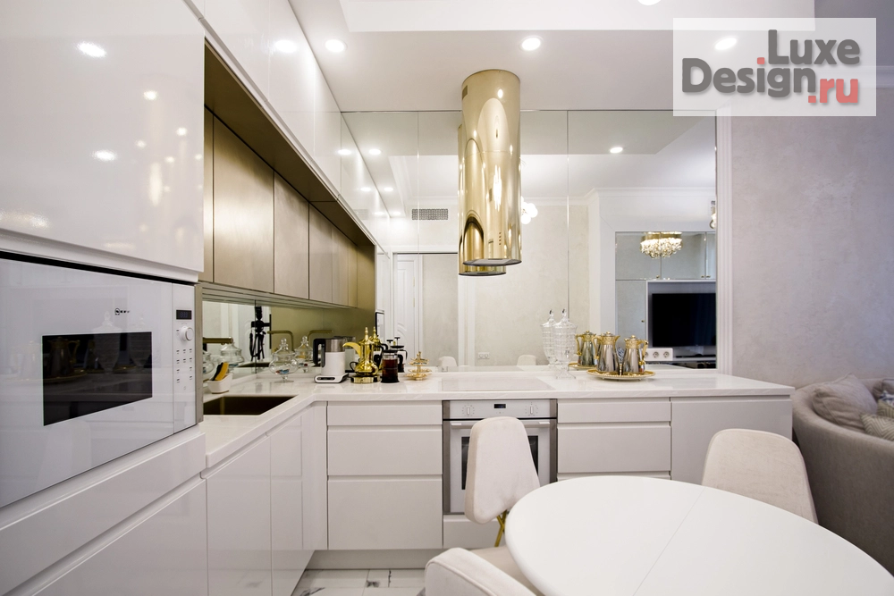 Дизайн интерьера трехкомнатной квартиры "Квартира " Мрамор и Золото"" (фото 20)